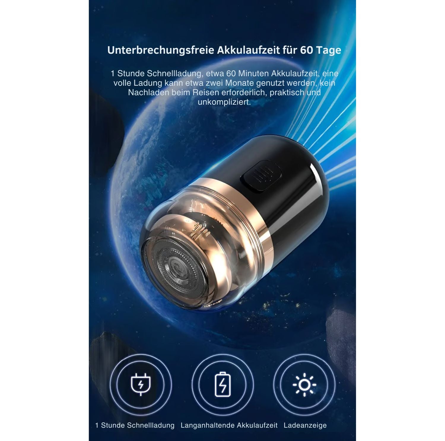 Serenosole™ SwiftShave Mini Tragbarer Elektrorasierer | Glatter Rasur überall, jederzeit | Dein Lieblingsreise-Rasierer 2024