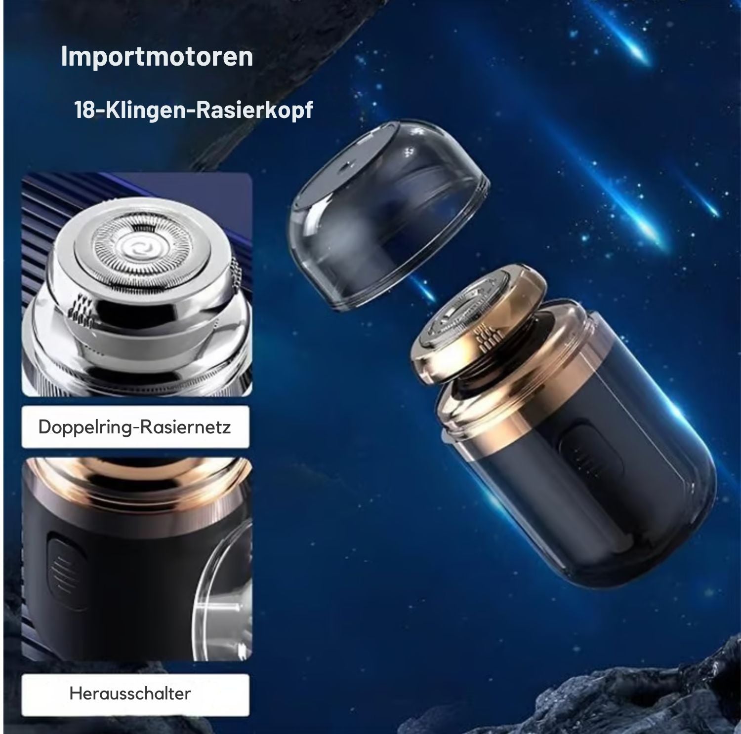 Serenosole™ SwiftShave Mini Tragbarer Elektrorasierer | Glatter Rasur überall, jederzeit | Dein Lieblingsreise-Rasierer 2024