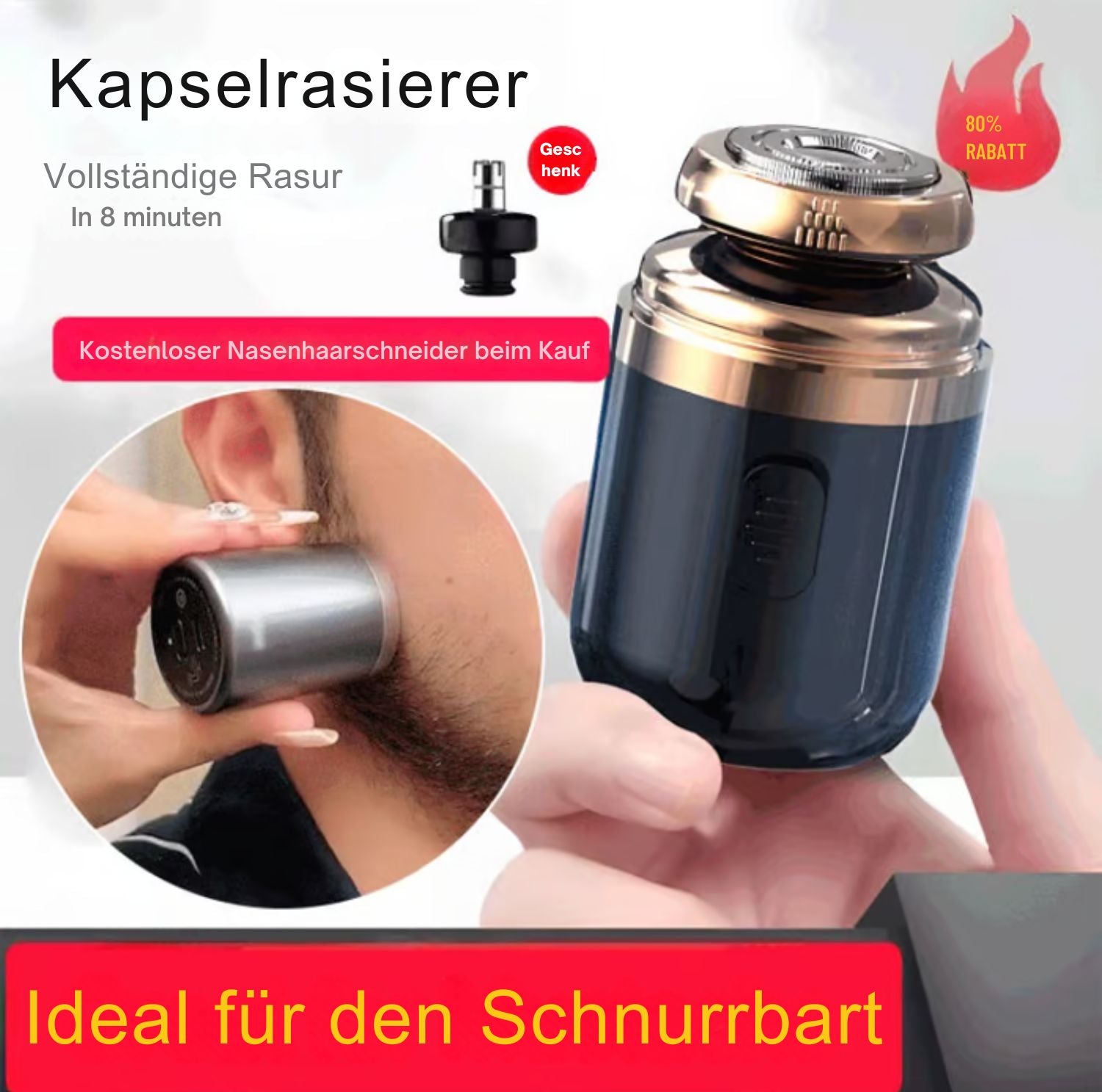 Serenosole™ SwiftShave Mini Tragbarer Elektrorasierer | Glatter Rasur überall, jederzeit | Dein Lieblingsreise-Rasierer 2024