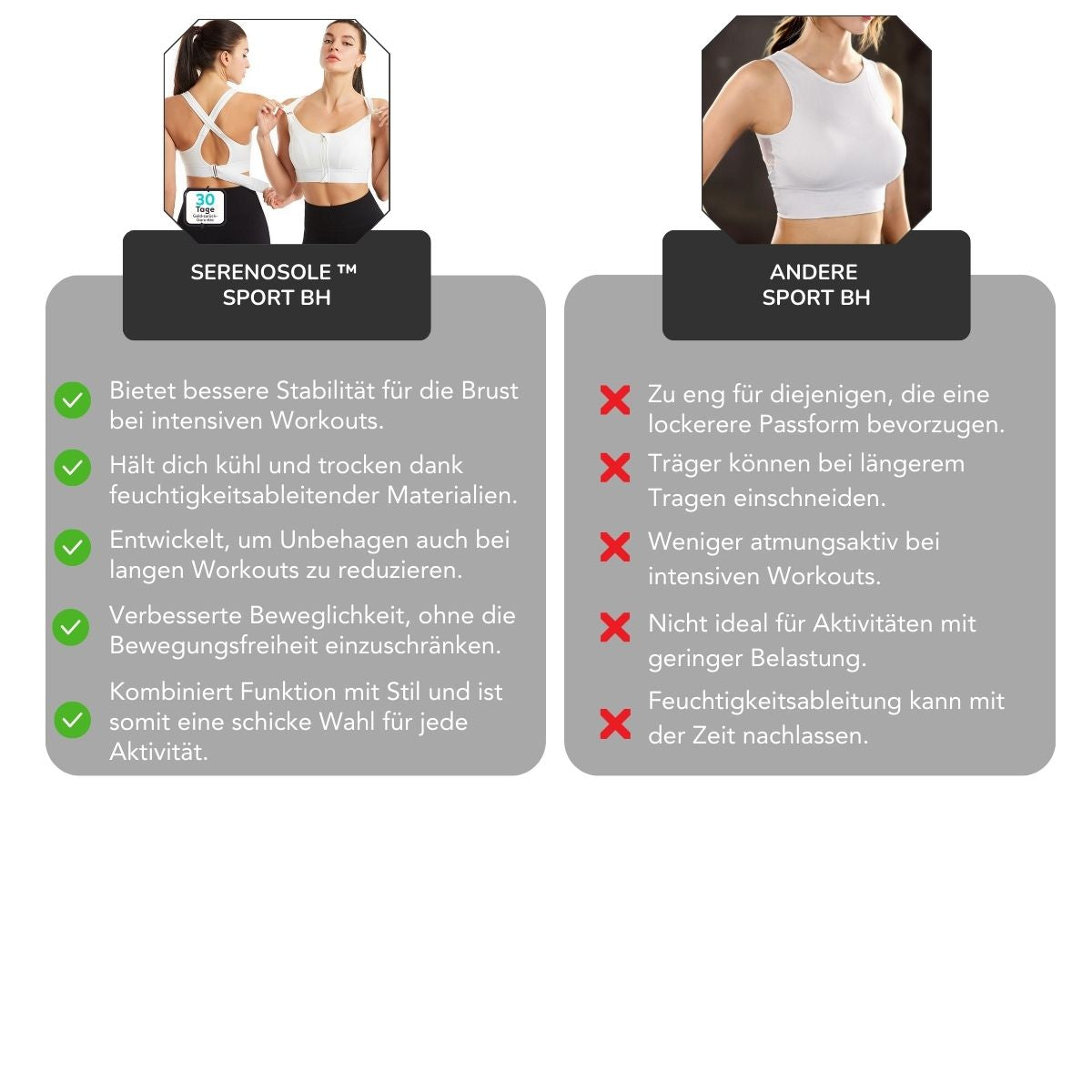Serenosole™ Sleek & Chic Sport BH | Ultimativer Komfort und Unterstützung bei jedem Workout | Bester Passform Sport-BH 2024 (Zweite GRATIS hinzufügen)