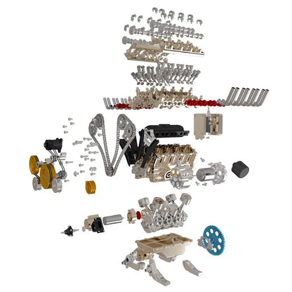 Serenosole™ EngineCrafter V8-Motor | Bauen, lernen und deinen eigenen Mini-V8-Motor starten