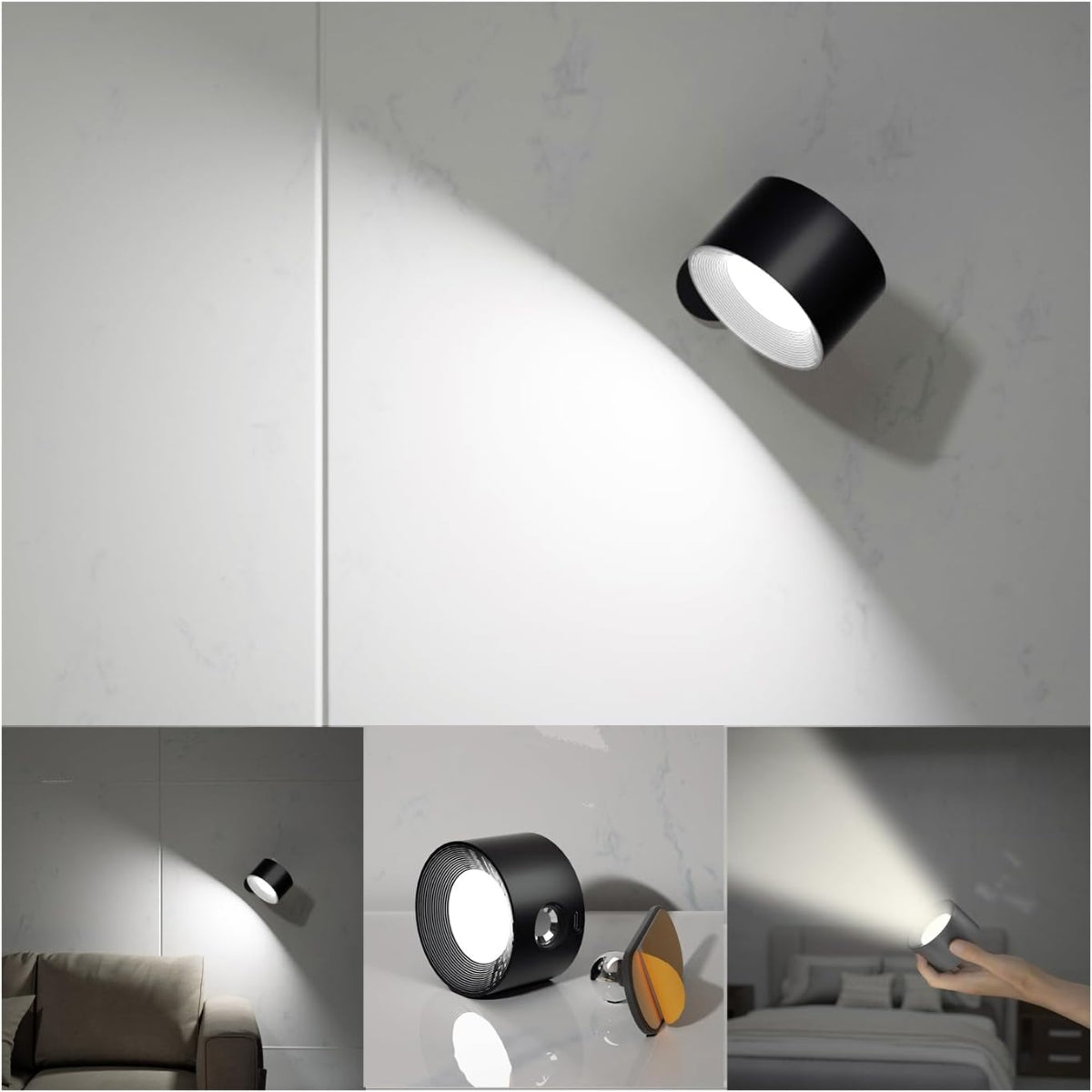 Serenosole™ Aurora 360° Wandleuchte | Moderne, kabellose LED-Beleuchtung (1+1 GRATIS)