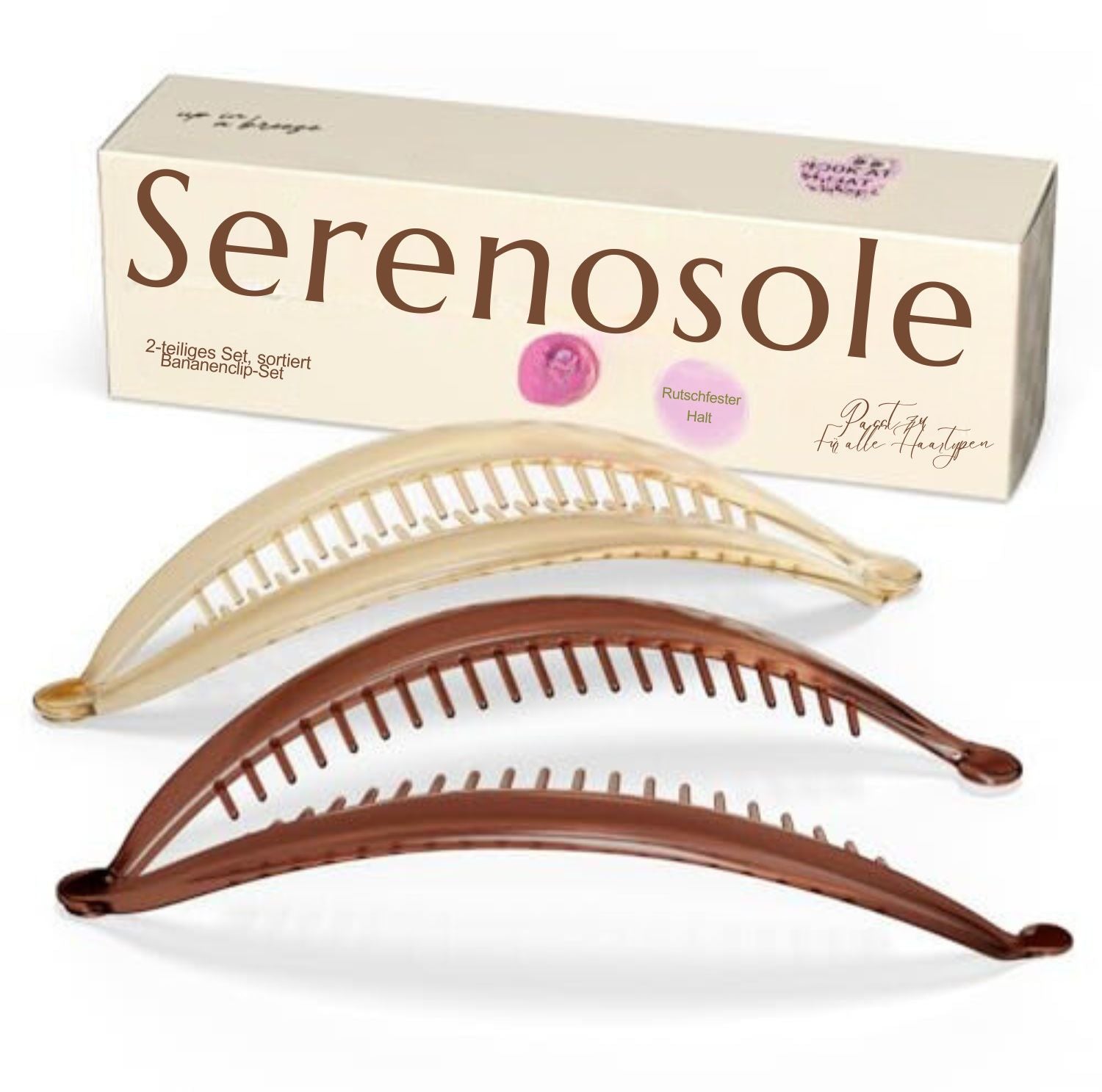Serenosole™ FlexiClip Bananenclip | Hält das Haar sicher an Ort und Stelle (2+2 GRATIS)