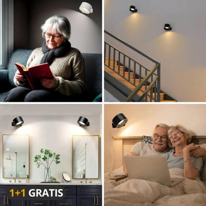 Serenosole™ Aurora 360° Wandleuchte | Keine unansehnlichen Schnüre in Sicht (1+1 GRATIS)