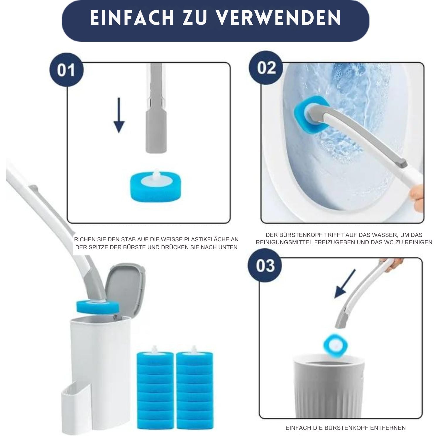 Serenosole™ LuxeClean CleanFlush Set | Hol dir dein WC in kürzester Zeit strahlend sauber (+12 freie Aufsätze)
