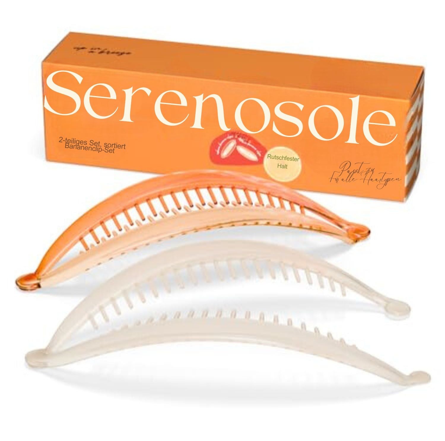 Serenosole™ FlexiClip Bananenclip | Hält das Haar sicher an Ort und Stelle (2+2 GRATIS)