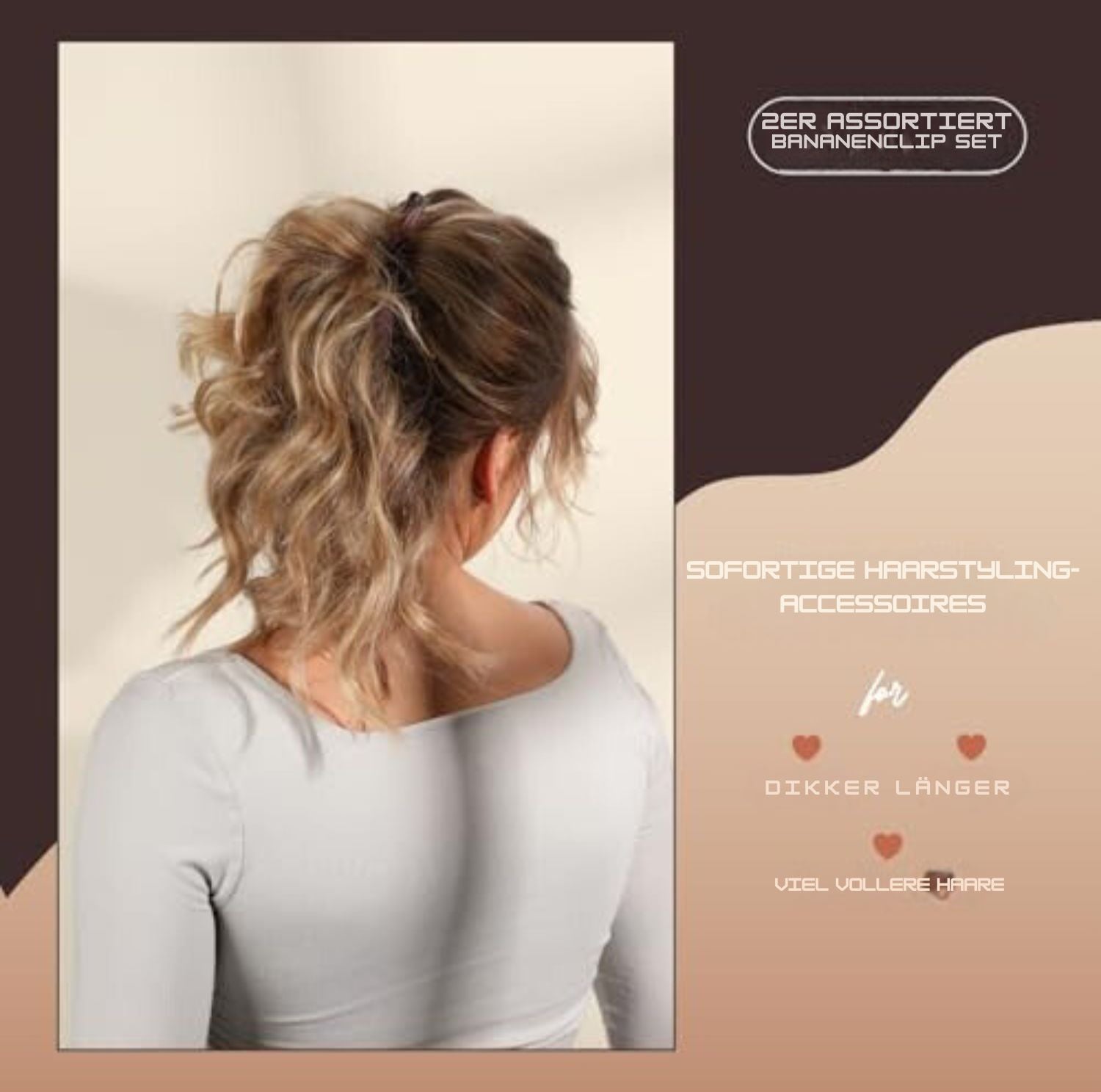 Serenosole™ FlexiClip Bananenclip | Hält das Haar sicher an Ort und Stelle (2+2 GRATIS)