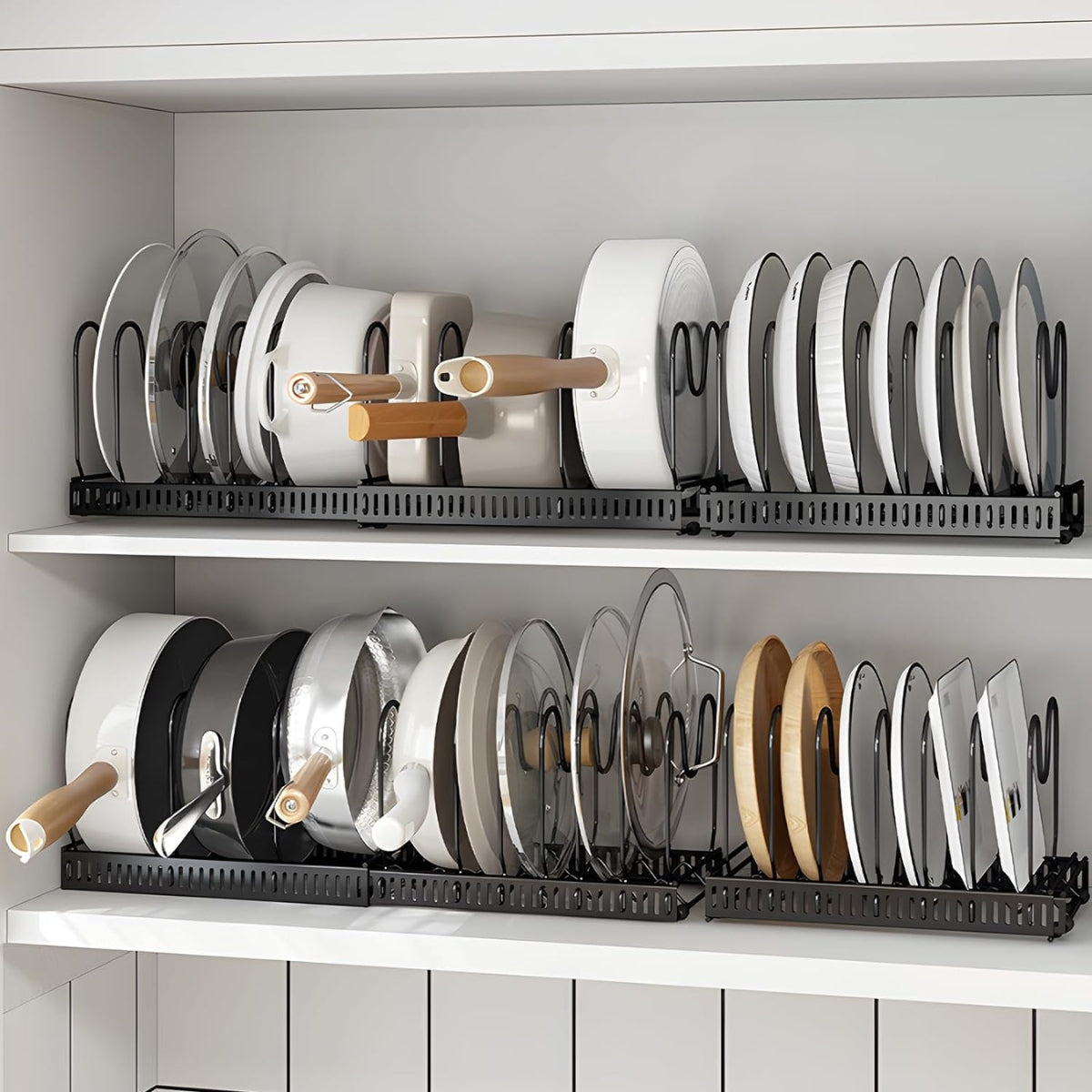 Sérénosols™Pan Harmony Acier Inoxydable | Organisez et protégez vos casseroles
