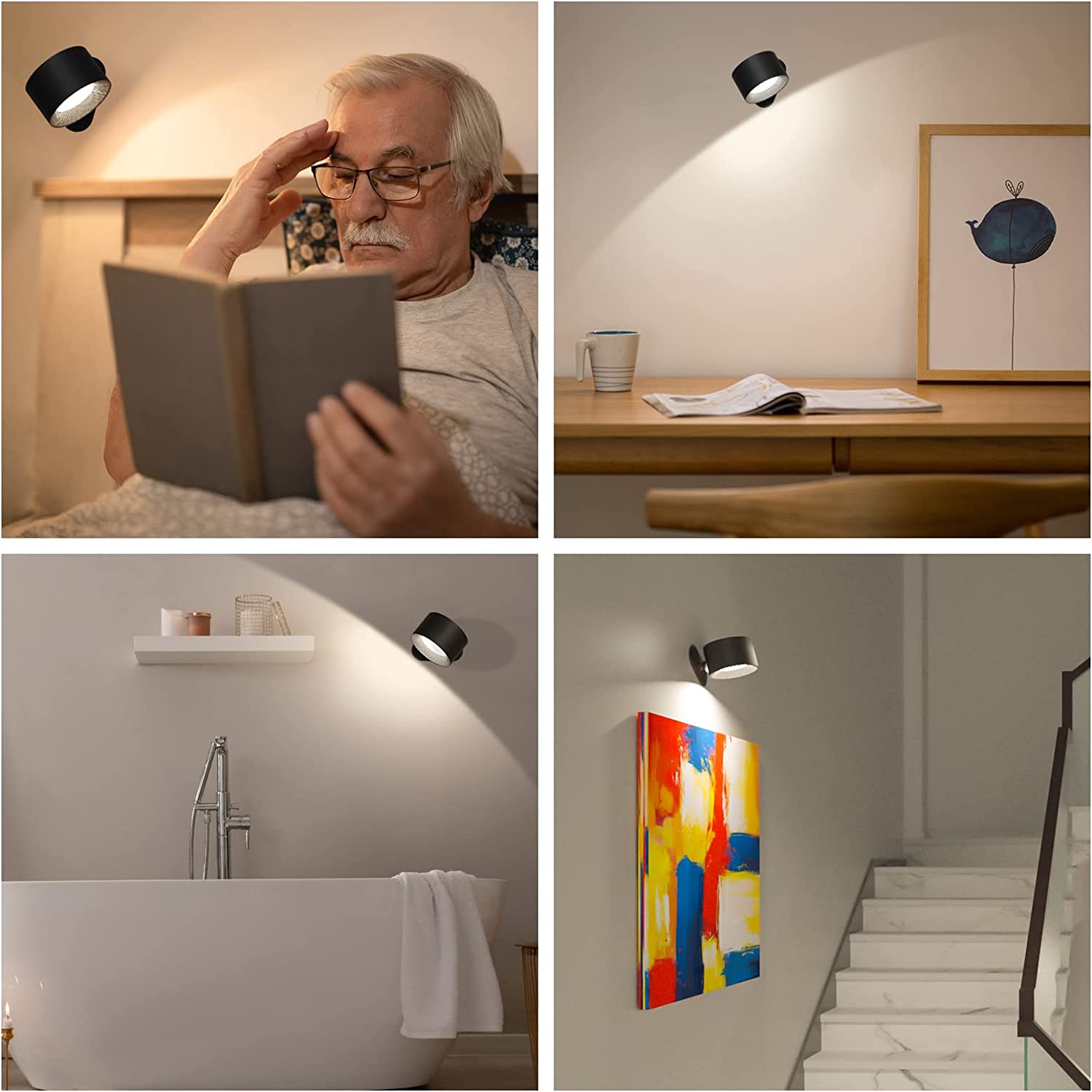 Serenosole™ Aurora 360° Wandleuchte | Moderne, kabellose LED-Beleuchtung (1+1 GRATIS)