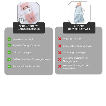 Serenosole™ LittleNest Babyschlafsack | Wolkenweicher Komfort für die süßesten Träume | Sanftester Baby-Schlafsack 2024