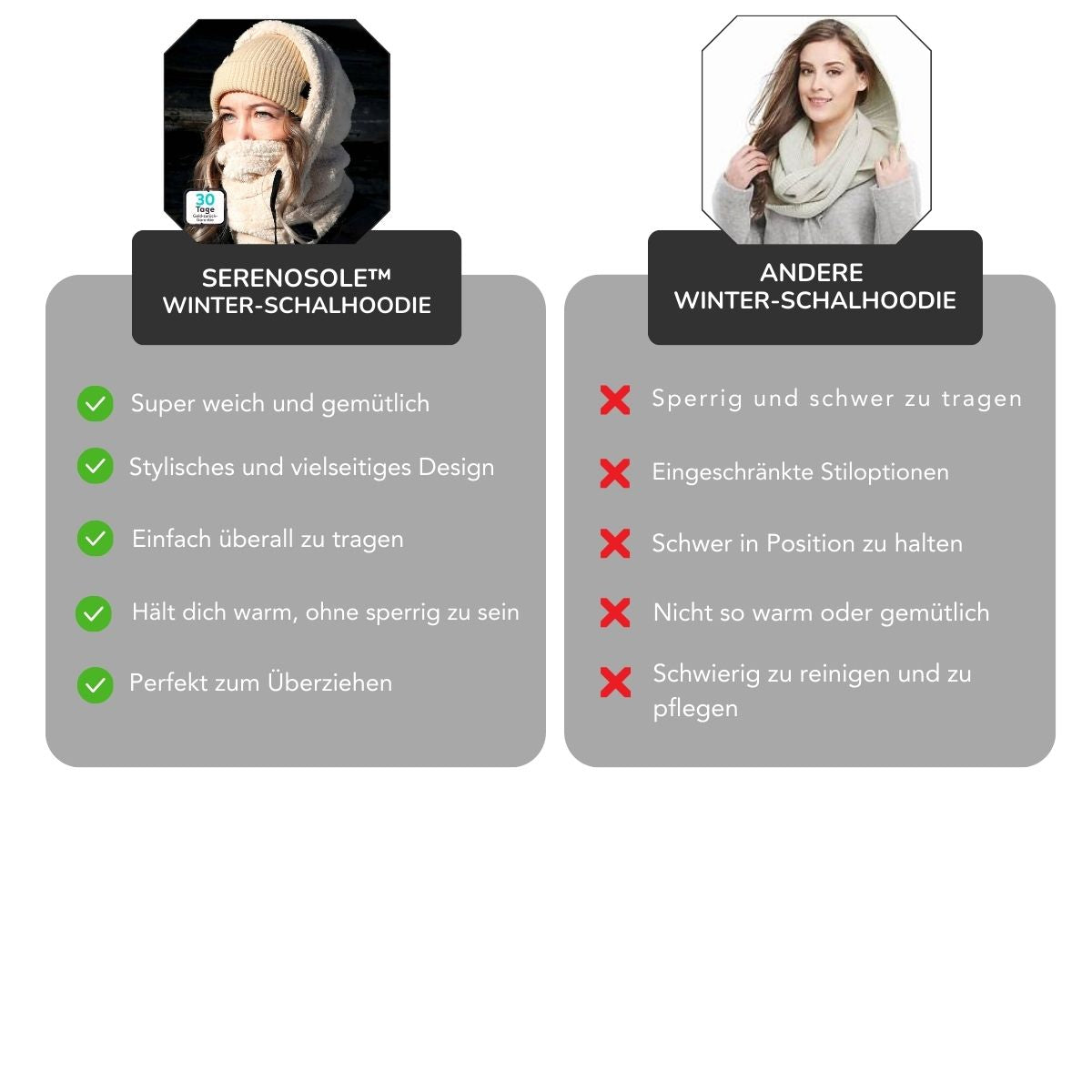 Serenosole™ WinterWrap für den Winter| Wärme und Komfort in jedem Stück (1+1 GRATIS)