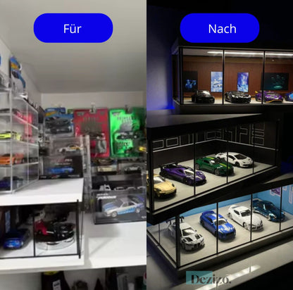Serenosole™ GlowGarage | Präsentiere deine Autos stilvoll mit atemberaubender Showroom-LED-Beleuchtung | Bestes Spielzeugauto-Garage 2025