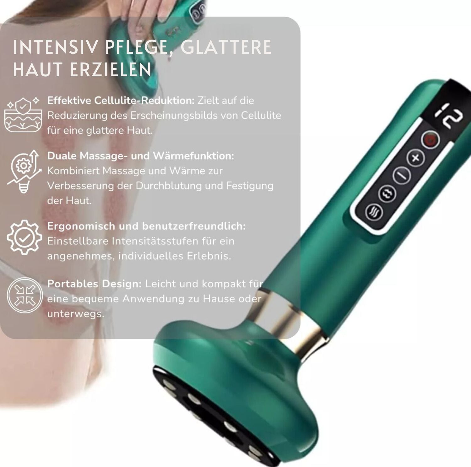 Serenosole™ CellaGlow Anti Cellulite Massagegerät | Für eine glattere Haut und zur Verbesserung der Durchblutung | SchlankSculpt 2024 (+GRATIS Massageöl)