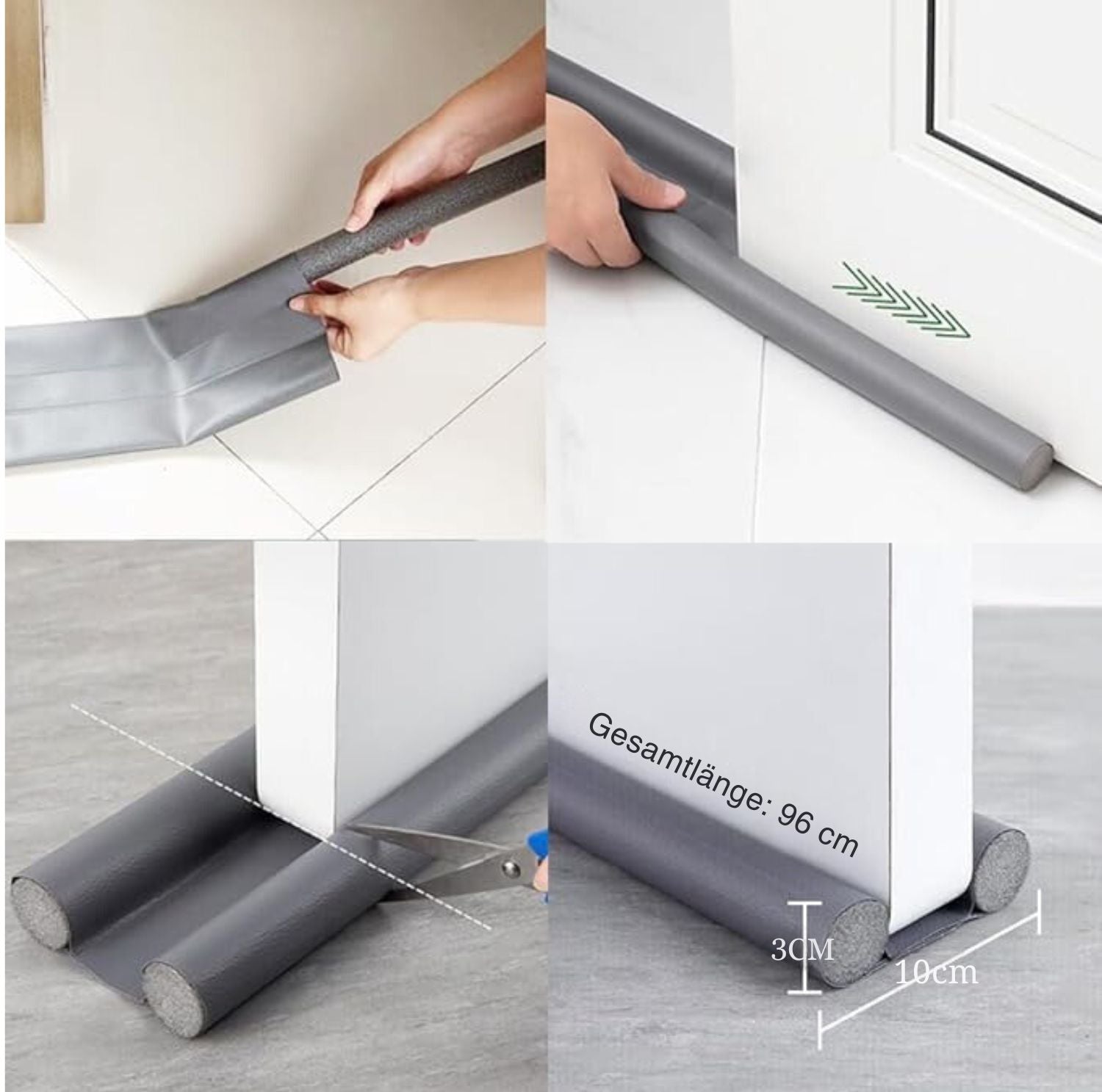 Serenosole™ DoorCushion| Blockiert kalte Zugluft und Lärm | Beste Lösung gegen Kälte 2024 (2+2 GRATIS)
