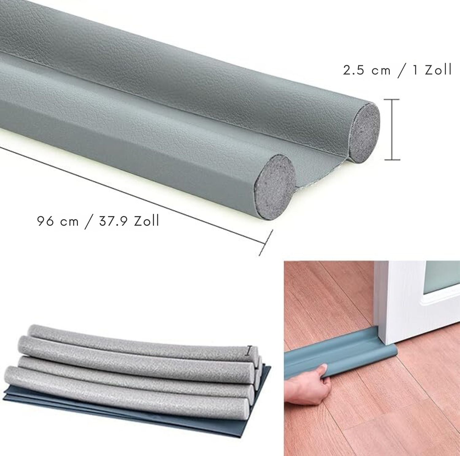 Serenosole™ DoorCushion| Blockiert kalte Zugluft und Lärm | Beste Lösung gegen Kälte 2024 (2+2 GRATIS)