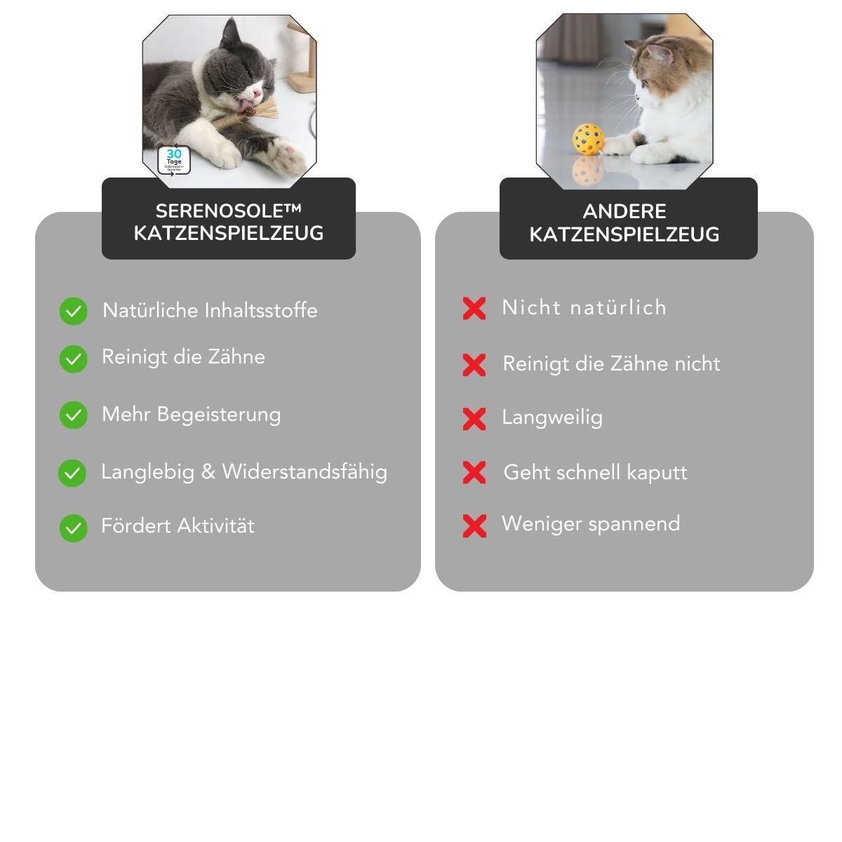 Serenosole™ MeowTastic | Hält deine Katze beschäftigt, reinigt dabei natürlich die Zähne und sorgt für frischen Atem | Lieblingsspielzeug für Katzen 2025