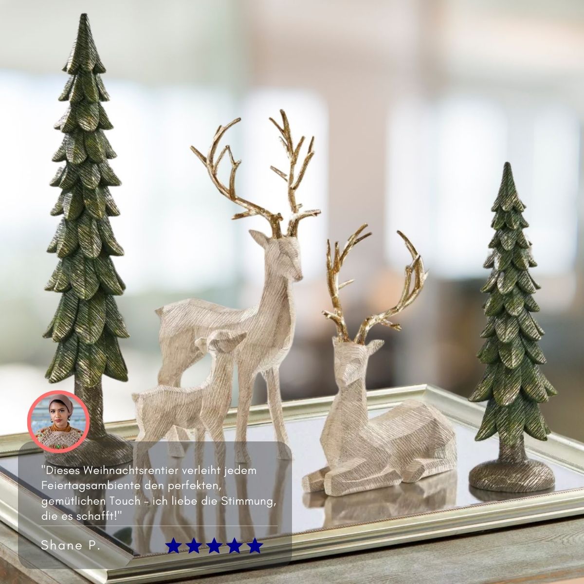 Serenosole™ EverDeer Weihnachtsrentier | Bringt festliche Stimmung und warme Verbundenheit | Gemütlichster Weihnachts-Hirsch 2024