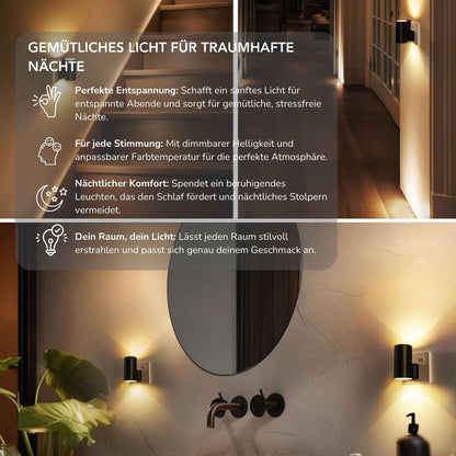 Serenosole™ NightAura Dimmbares LED-Nachtlicht | Stelle das Licht ganz nach deinem Wunsch ein – Tag und Nacht