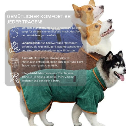 Serenosole™ PupComfort Bademantel für Hunde | Hält Hunde warm und trocken | Die beste Lösung für nasse Hunde 2024