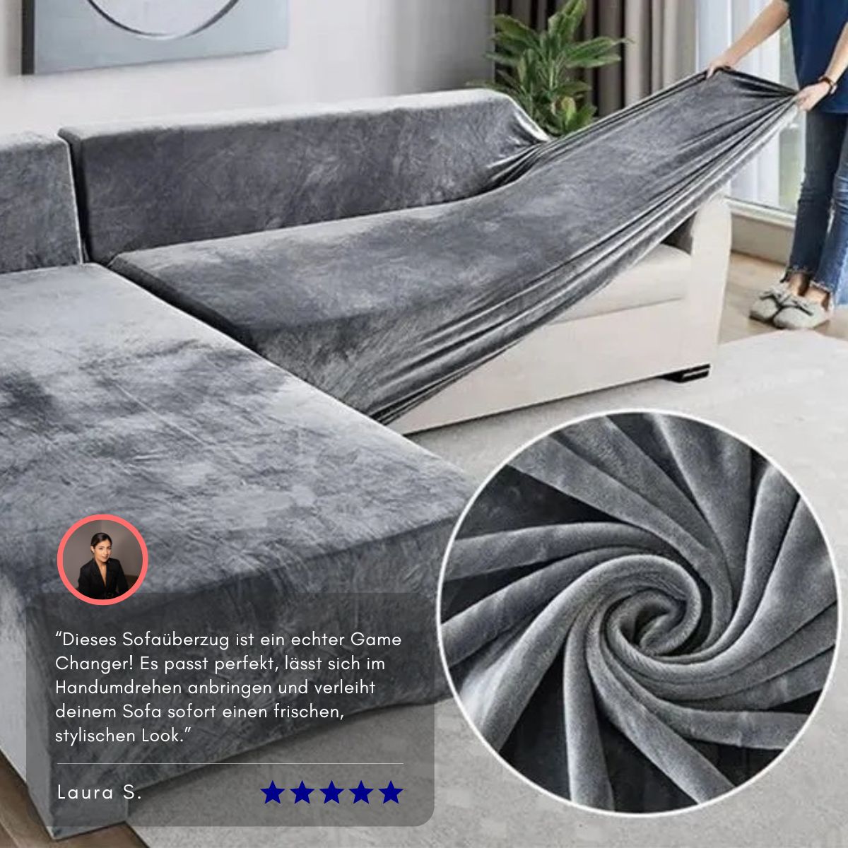 Serenosole™ EleganceStretch Elastische Bankabdeckung | Stilvoller Schutz vor Abnutzung und Flecken | Bester Bankschutz 2024