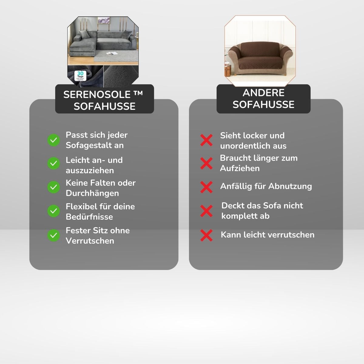 Serenosole™ EleganceStretch Elastische Bankabdeckung | Stilvoller Schutz vor Abnutzung und Flecken | Bester Bankschutz 2024