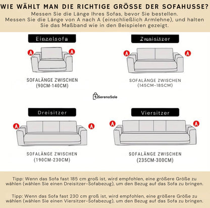 Serenosole™ EleganceStretch Elastische Bankabdeckung | Stilvoller Schutz vor Abnutzung und Flecken | Bester Bankschutz 2024
