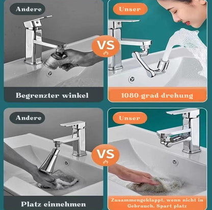 Serenosole™ FlowMaster Wasserhahnaufsatz | Verwandle jeden Wasserhahn in einen kraftvollen Sprüher | Ultimatives Wasserhahn-Upgrade 2024 (1+1 GRATIS)