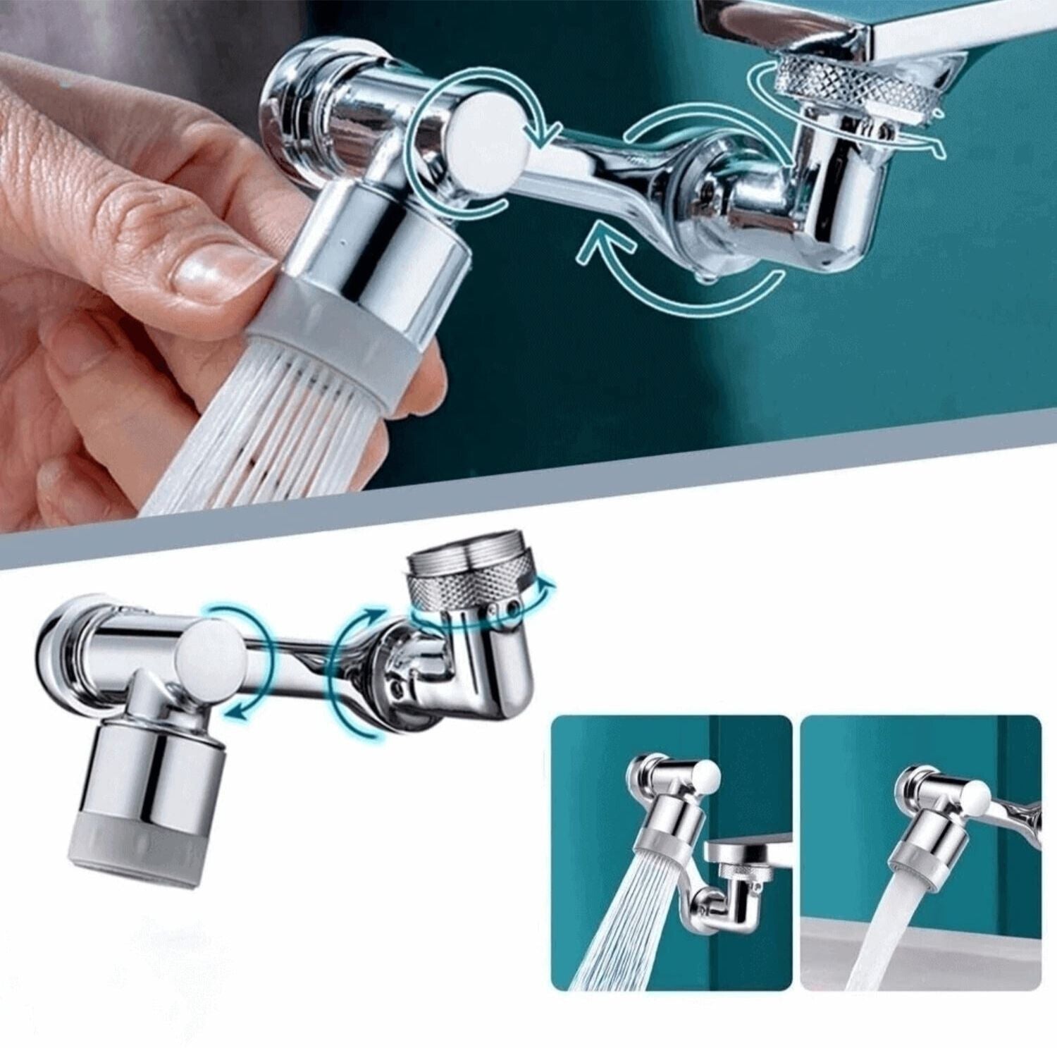 Serenosole™ FlowMaster Wasserhahnaufsatz | Verwandle jeden Wasserhahn in einen kraftvollen Sprüher | Ultimatives Wasserhahn-Upgrade 2024 (1+1 GRATIS)