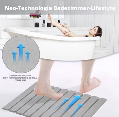 Serenosole™ FoldDry Faltbare Stein-Badematte | Trocknet super schnell und lässt sich leicht zusammenfalten | Schnellst Trocknende Matte 2024
