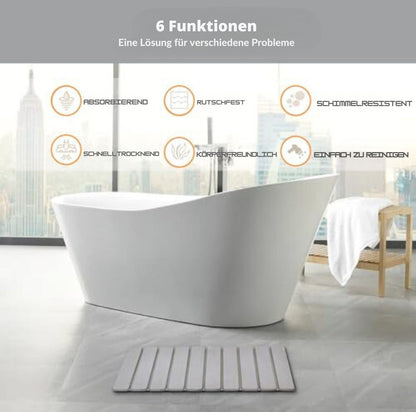 Serenosole™ FoldDry Faltbare Stein-Badematte | Trocknet super schnell und lässt sich leicht zusammenfalten | Schnellst Trocknende Matte 2024