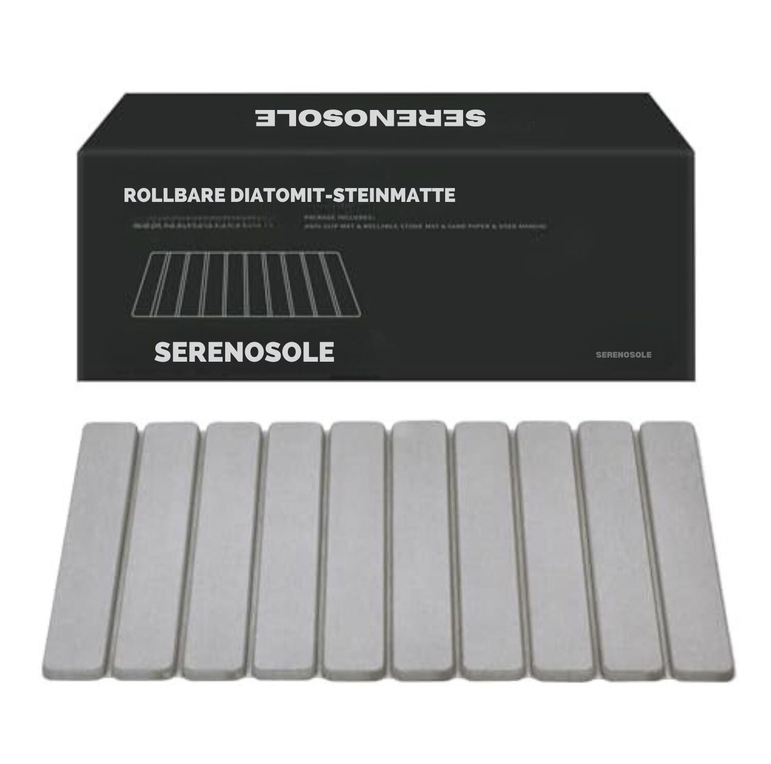 Serenosole™ FoldDry Faltbare Stein-Badematte | Trocknet super schnell und lässt sich leicht zusammenfalten | Schnellst Trocknende Matte 2024