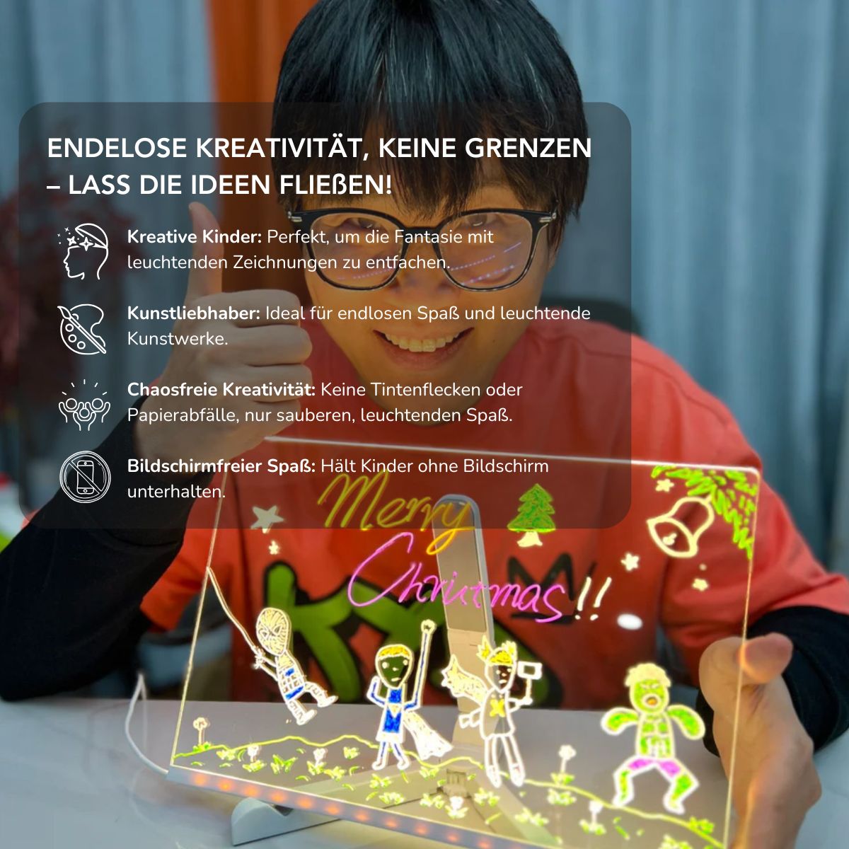 Serenosole™ LumiBoard | Endlose leuchtende Zeichnungen ohne Chaos | Hellerste Zeichenplatte 2025