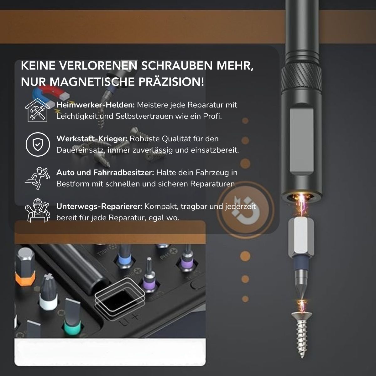 Serenosole™ MagniFix | Magnetische Präzision für mühelose Reparaturen | Ultimatives Schraubendreher-Set 2025