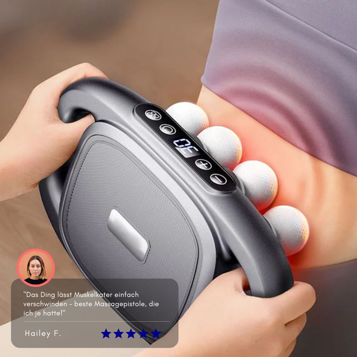 Serenosole™ MuscleEase | Kraftvolle Tiefengewebsmassage für sofortige Entspannung | Leistungsstärkste Massagepistole 2025