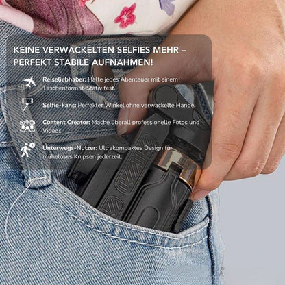 Serenosole™ FlexiPod | Taschenformat-Stativ &amp; Selfie-Stick in einem | Bester Reise-Stativ 2025
