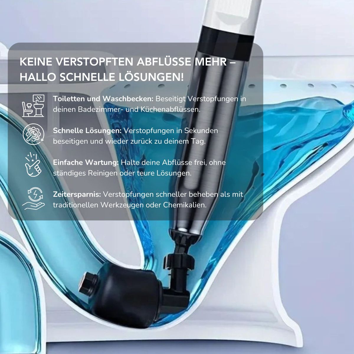 Serenosole™ ClogBlaster | Sprengt hartnäckige Verstopfungen in Sekunden weg | Leistungsstärkster Rohrreiniger 2025