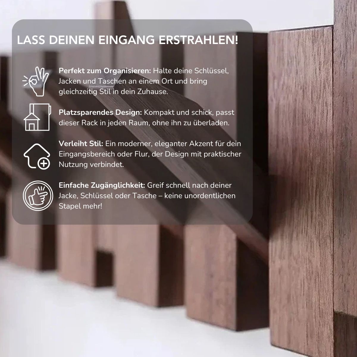 Serenosole™ HangEase Klavier-Garderobe | Hält Schlüssel und Jacken stilvoll an einem Ort | Stylischster Rack 2024