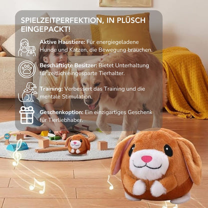 Serenosole™ BounceBuddy Plüsch-Automatikhüpfspielzeug | Haustiere selbstständig beschäftigen und unterhalten | Springendster Plüschfreund 2024 (1+1 GRATIS)