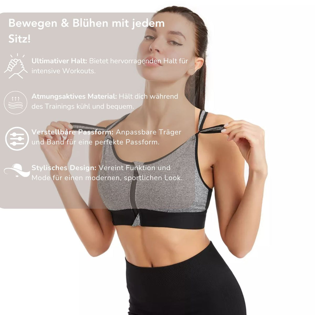 Serenosole™ Sleek &amp; Chic Sport BH | Ultimativer Komfort und Unterstützung bei jedem Workout | Bester Passform Sport-BH 2024 (Zweite GRATIS hinzufügen)