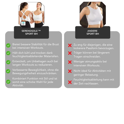 Serenosole™ Sleek &amp; Chic Sport BH | Ultimativer Komfort und Unterstützung bei jedem Workout | Bester Passform Sport-BH 2024 (Zweite GRATIS hinzufügen)