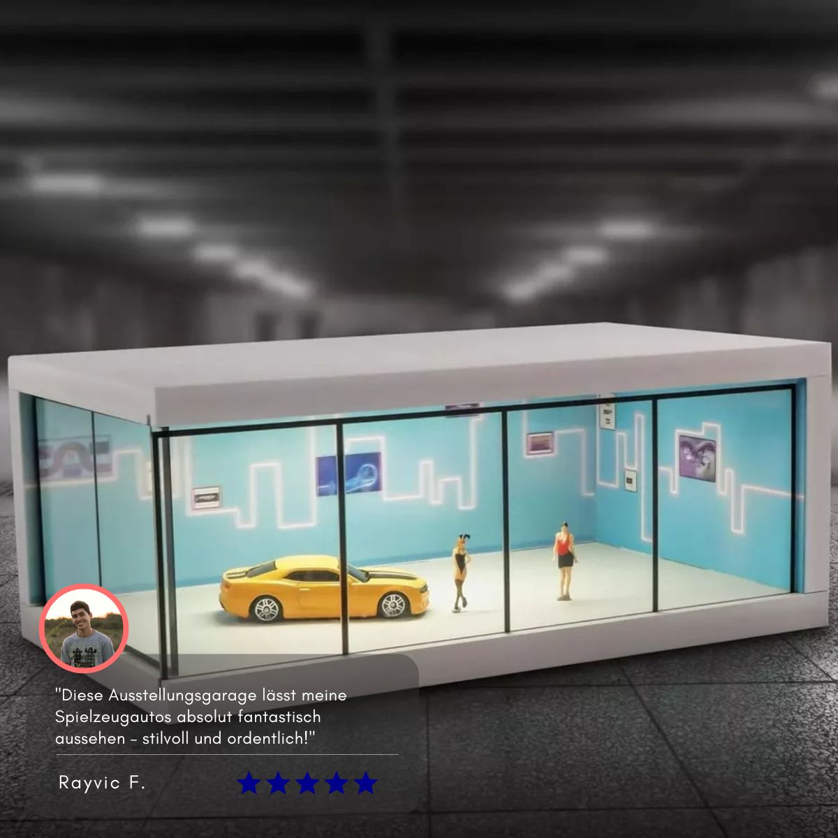Serenosole™ GlowGarage | Präsentiere deine Autos stilvoll mit atemberaubender Showroom-LED-Beleuchtung | Bestes Spielzeugauto-Garage 2025