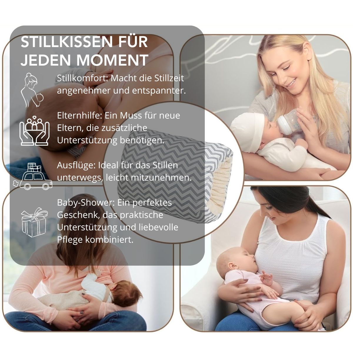 Serenosole™ CradleComfort KuschelKissen | Das Bequemste Kissen für Einfaches Stillen | Top Arm-Kissen für Babys 2024